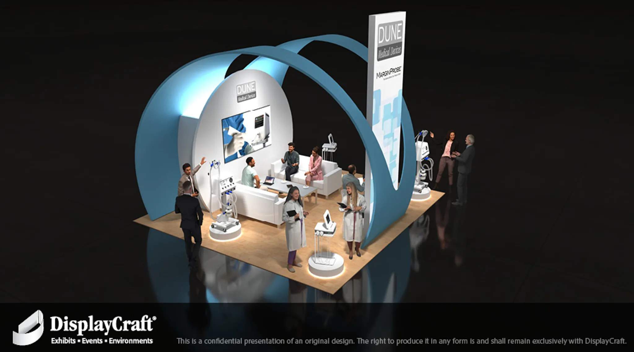 20x20 Island booth design by DisplayCraft
